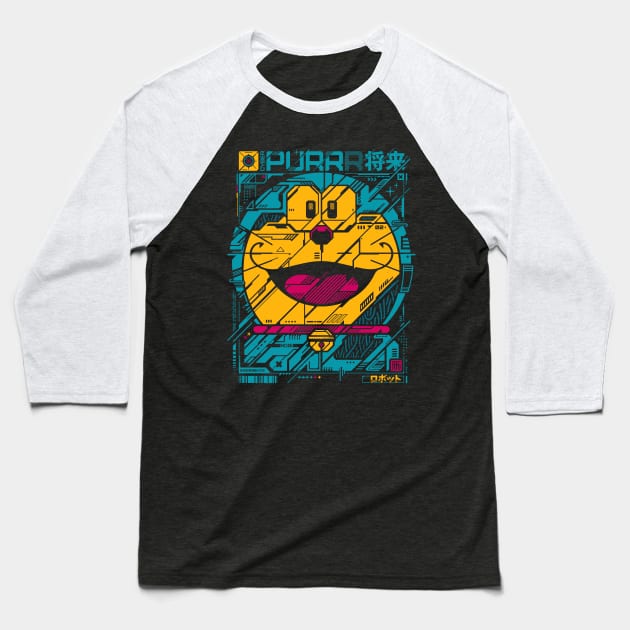 Cyber Purrr - Dorae Baseball T-Shirt by StudioM6